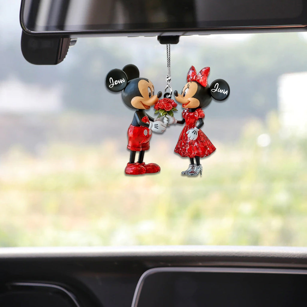 Cute Mouse Couple - Personalized Mouse Car Ornament