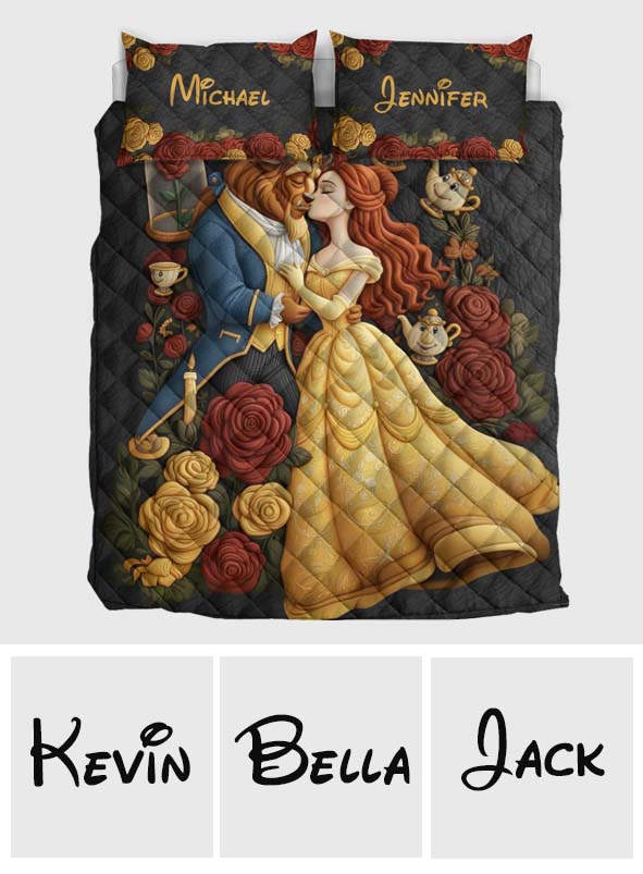 Princess And The Beast - Personalized Beauty And The Beast Quilt Set