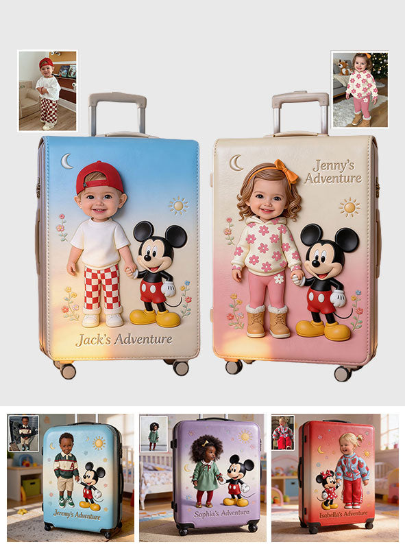 Custom Any Photo & Character, My Adventure - Personalized Mouse Luggage Cover