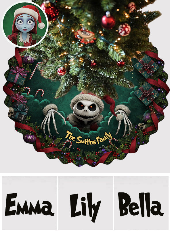 Dark Christmas - Personalized Nightmare Shaped Tree Skirt