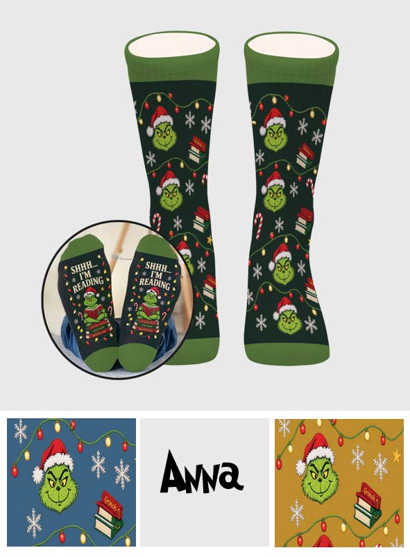 I'm Reading - Personalized Stole Christmas Socks