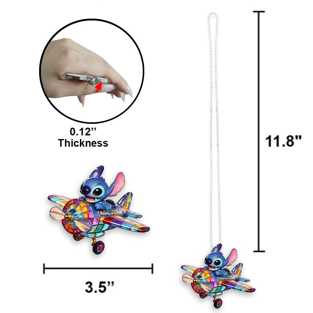 Fly High - Personalized Ohana Transparent Car Ornament