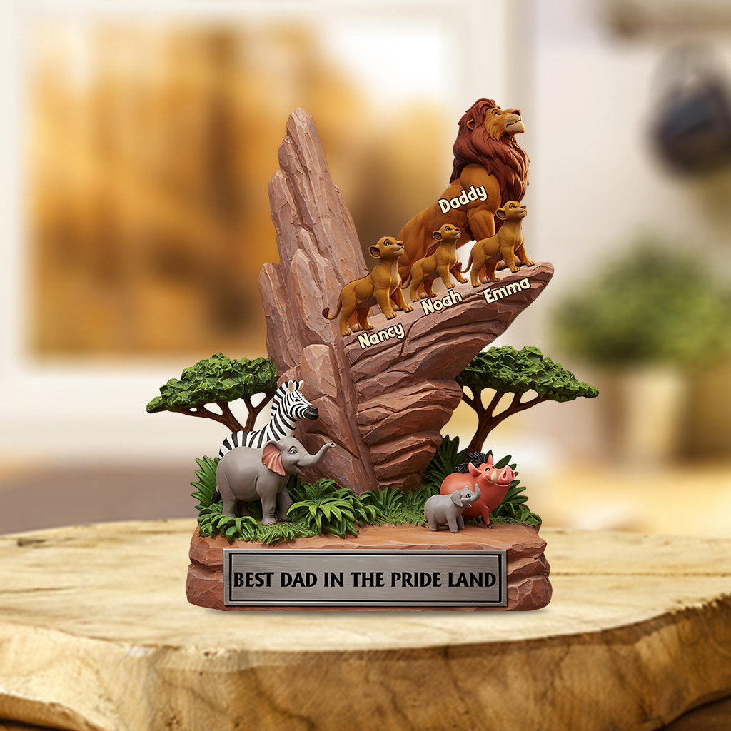 Best Dad In The Pride Land - Personalized Father Custom Shaped Acrylic Plaque