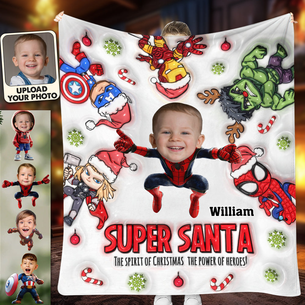 Super Santa - Personalized Kid Blanket