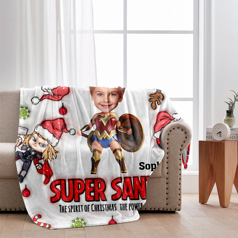 Super Santa - Personalized Kid Blanket