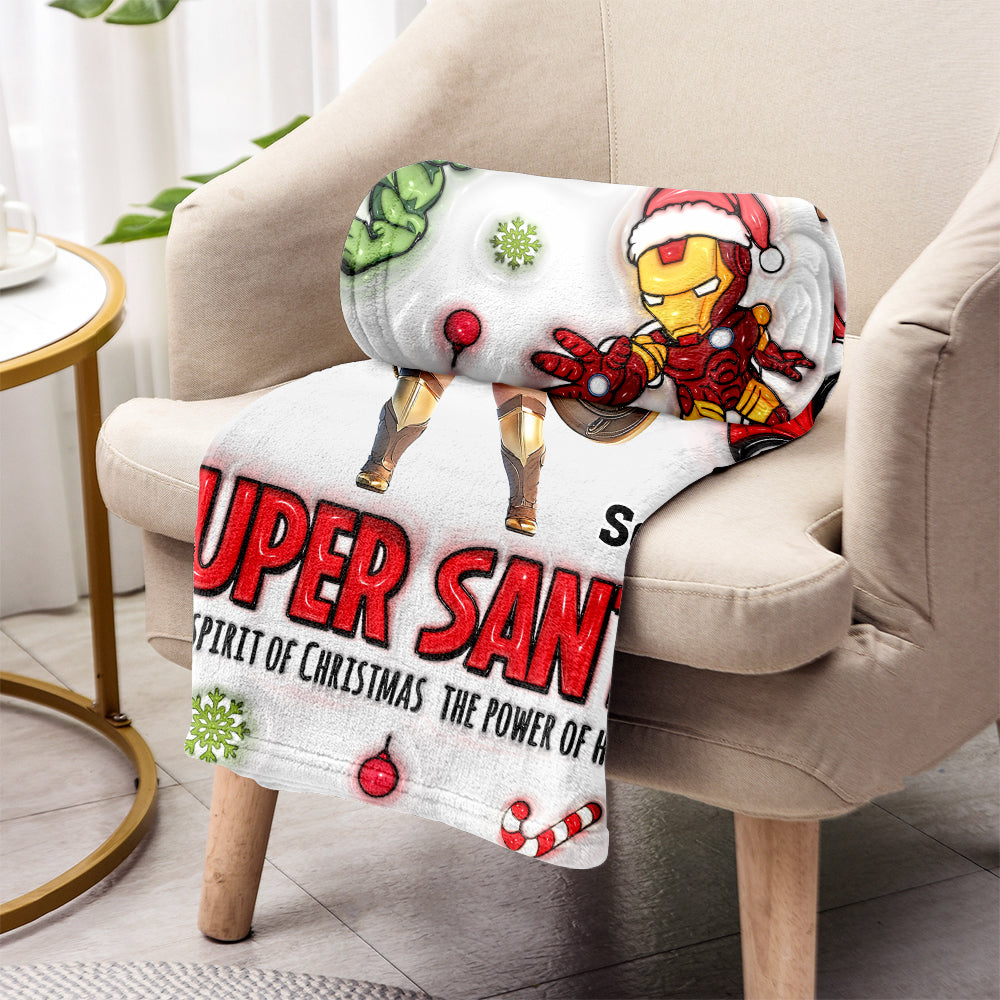 Super Santa - Personalized Kid Blanket