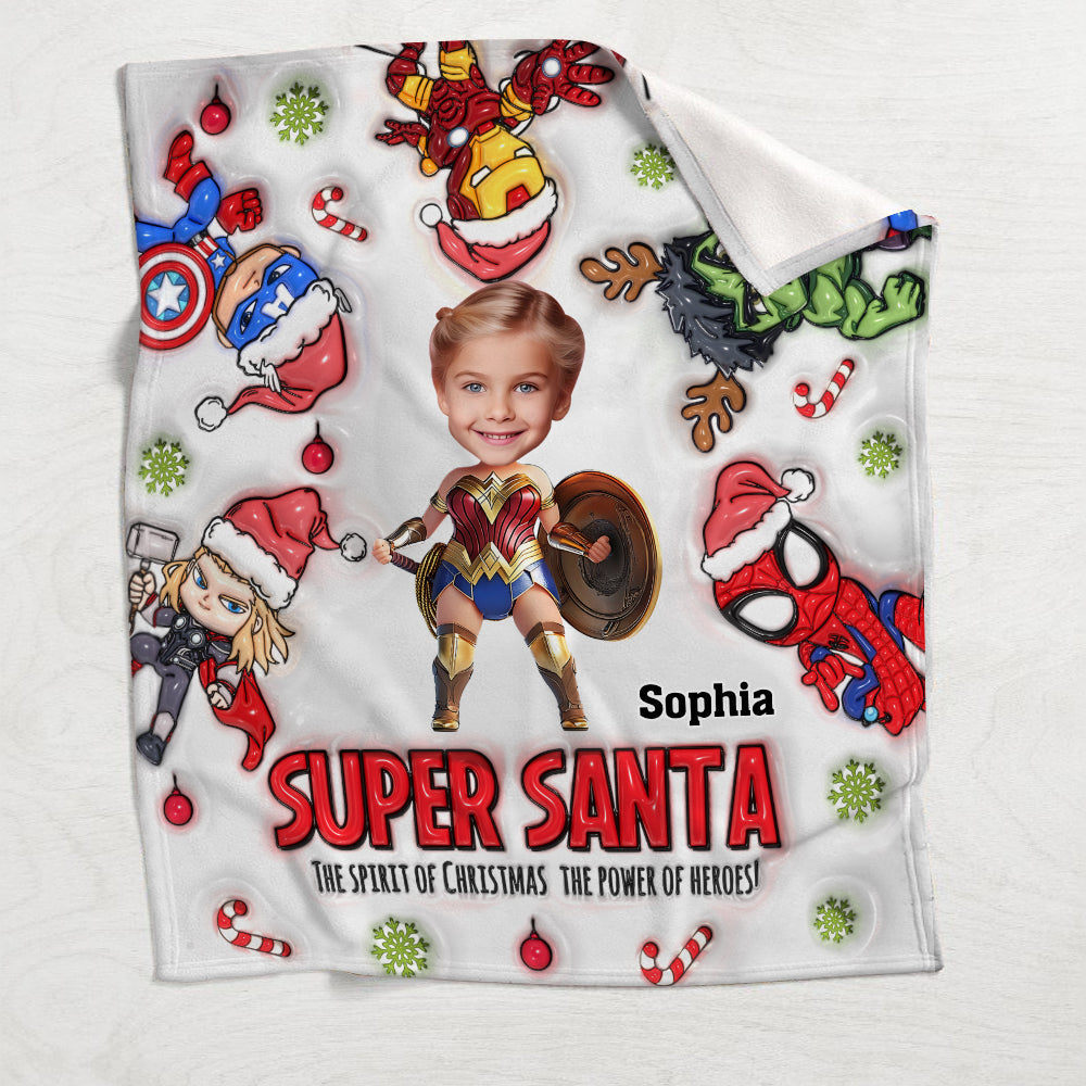 Super Santa - Personalized Kid Blanket