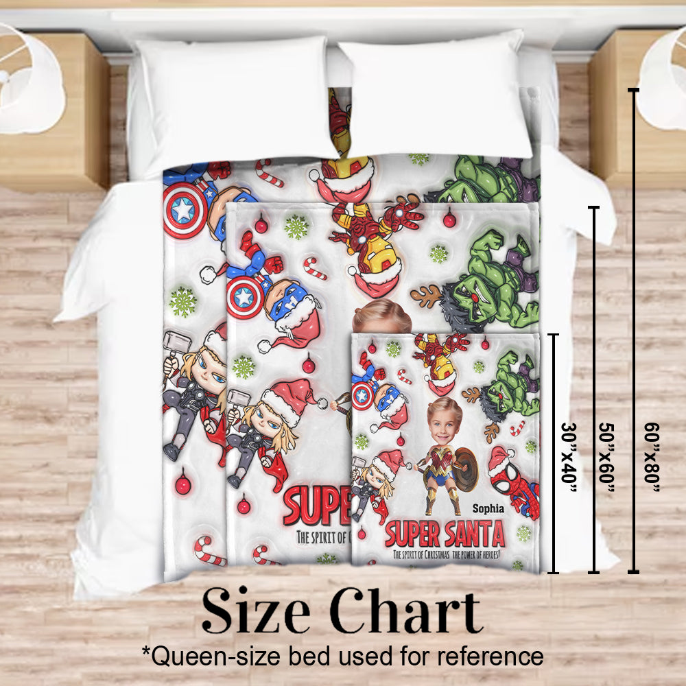 Super Santa - Personalized Kid Blanket