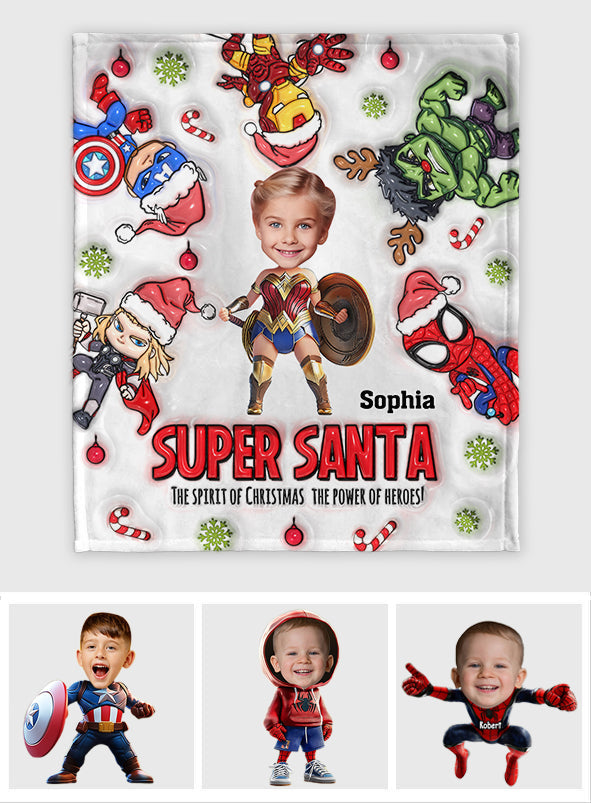 Super Santa - Personalized Kid Blanket
