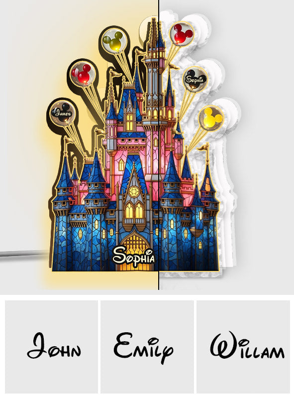 Magical Castle - Personalized Mouse Acrylic LED Night Light