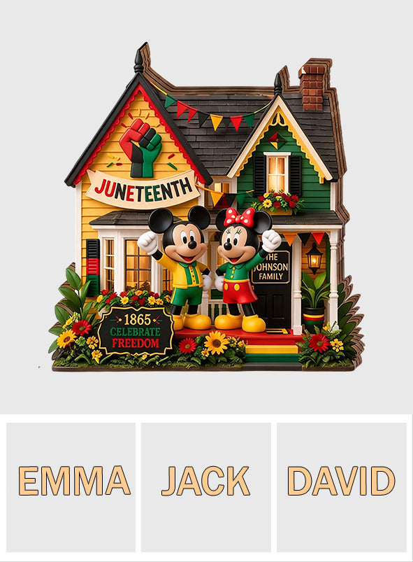 Celebrate Freedom - Personalized Mouse Custom Shaped Wood Sign