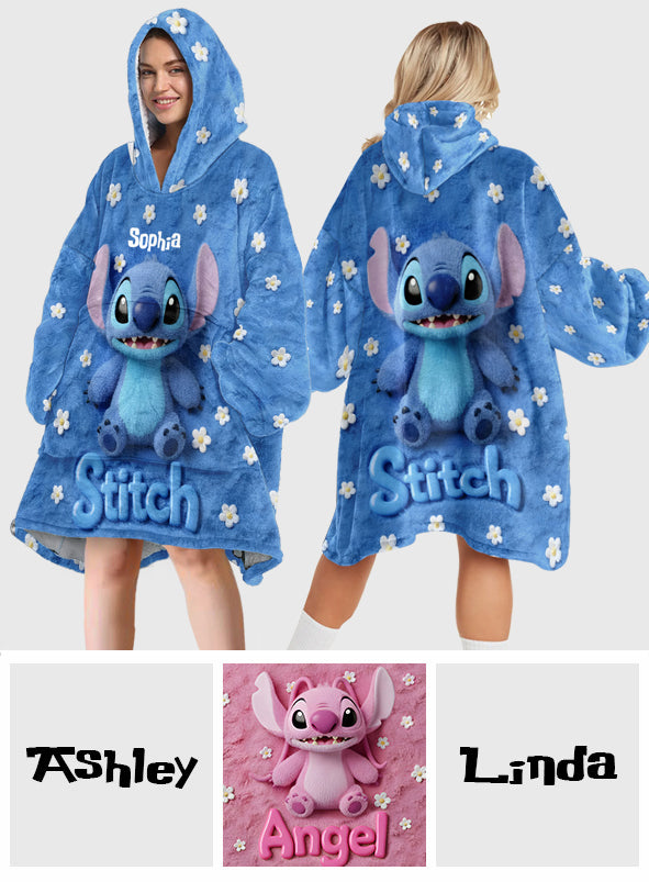 Fluffy Monster Effect - Personalized Ohana Blanket Hoodie