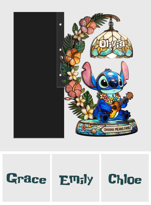 Ohana Vibe - Personalized Ohana Bookshelf Lamp