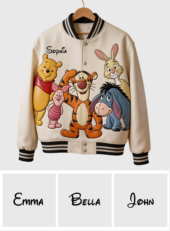 Friends - Personalized Yellow Bear Varsity Jacket