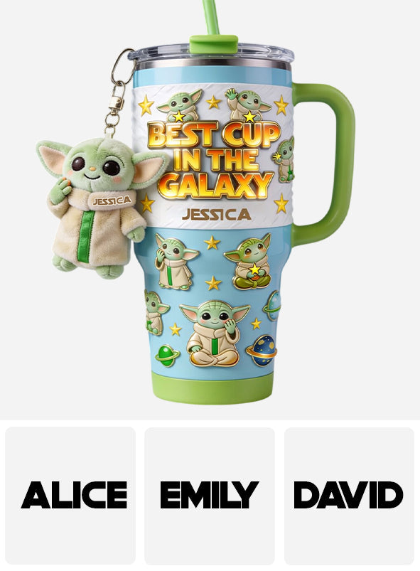 Best Cup In The Galaxy - Personalized The Force Tumbler With Plush Charm