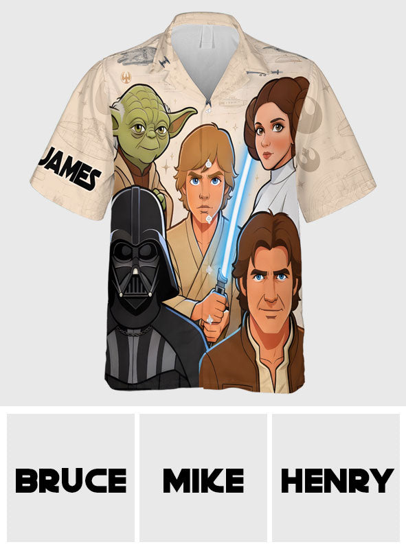 Space Fan Summer - Personalized The Force Hawaiian Shirt