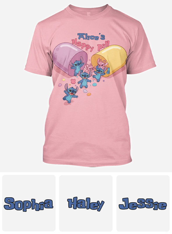 My Happy Pill - Personalized Ohana All Over Shirt