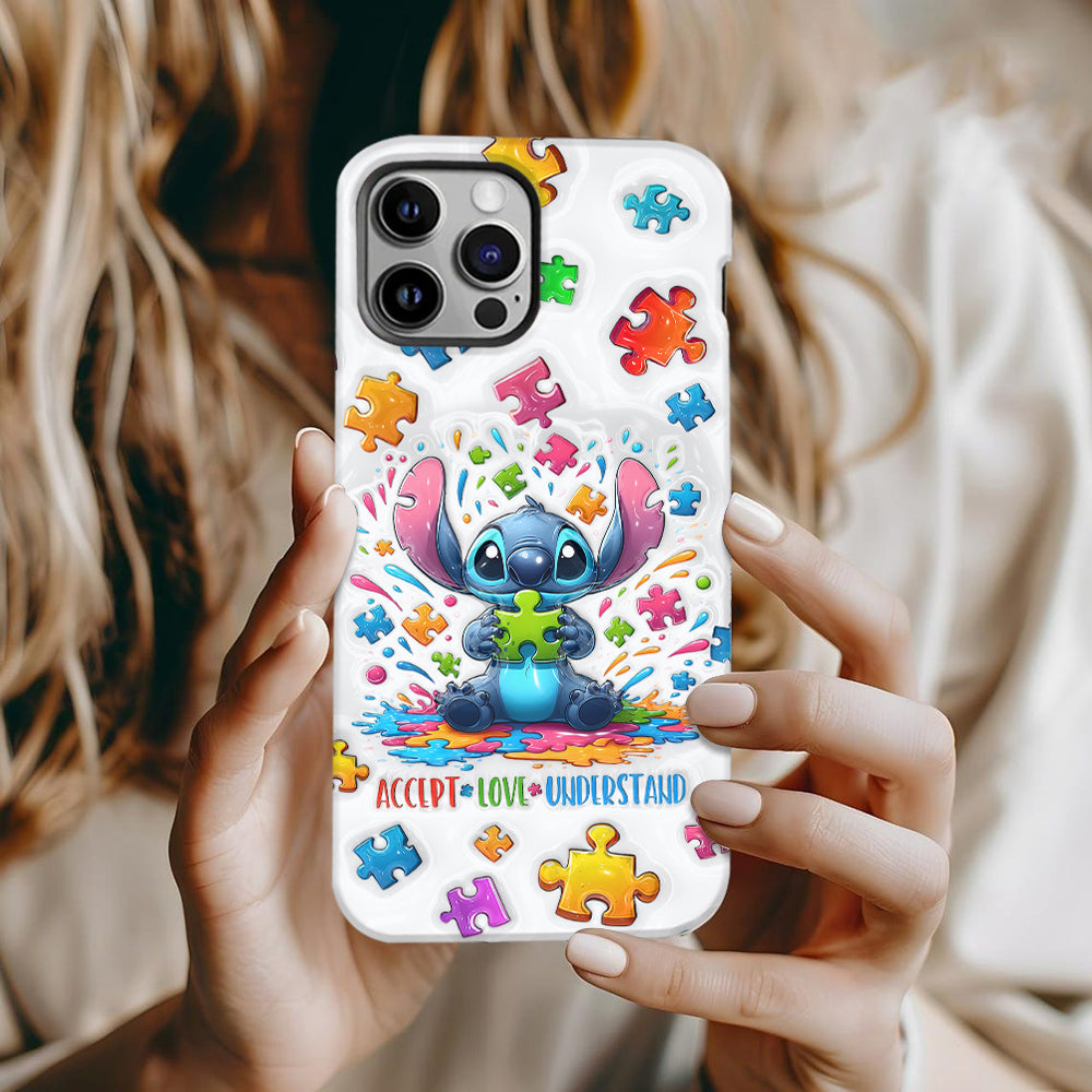 Accept Love Understand - Personalized Autism Awareness Full Print Phone Case