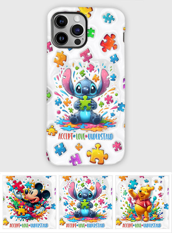 Accept Love Understand - Personalized Autism Awareness Full Print Phone Case