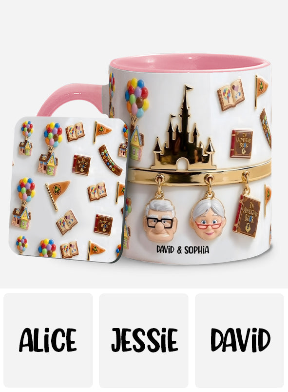 My Greatest Adventure Perfect Gift For Couple - Personalized Mouse Accent Mug & Coaster