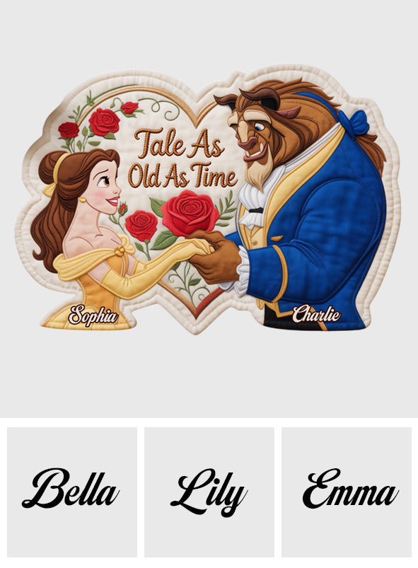 Tale As Old As Time - Personalized Beauty And The Beast Custom Shape Placemat