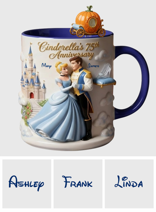 Cinderela Princess - Personalized Couple Set Accent Mug with Acrylic Stirrers