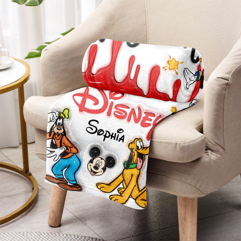 Just A Girl Living In Disney World - Personalized Mouse Blanket