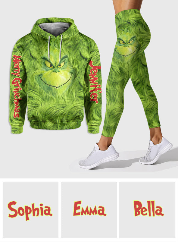 Merry Grinchmas - Personalized Stole Christmas Hoodie and Leggings