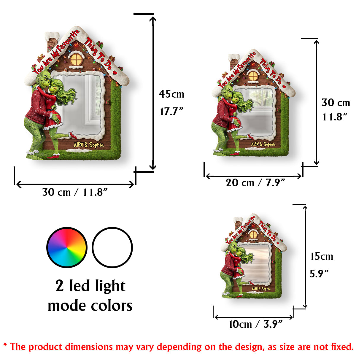 You Stole My Heart - Personalized Stole Christmas Wall Mirror With LED Light