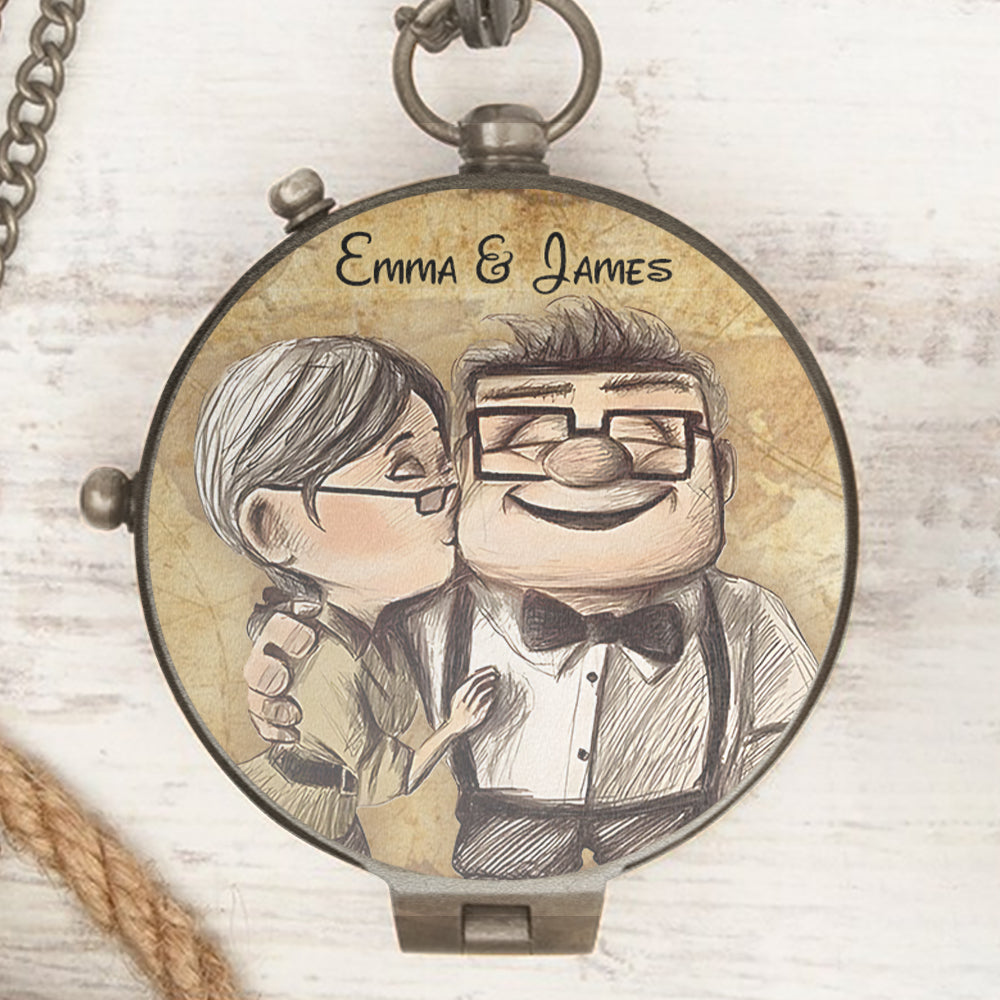 Your Home Is With Me And Mine Is With You - Personalized Couple Compass