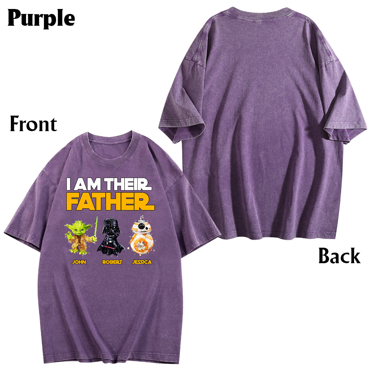 I Am Their Father - Personalized Father Wash T-shirt