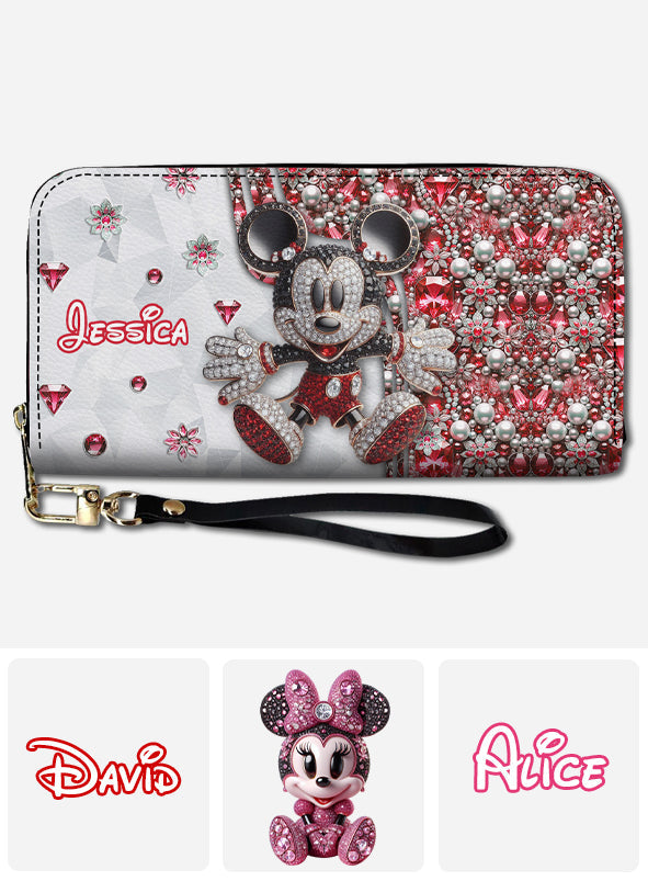 Magical Mouse - Personalized Mouse Leather Long Wallet