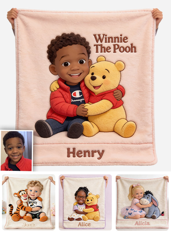 Best Friends - Personalized Yellow Bear Blanket