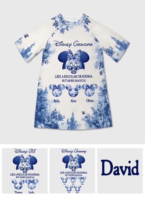 Magic Grandma - Personalized Mouse Sleep T-shirt Dress