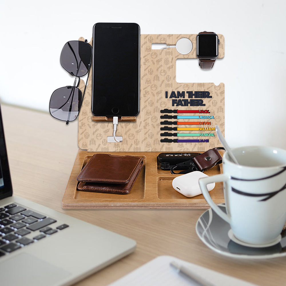 Father's Day Gift - I Am Their Father - Personalized Father Docking Station
