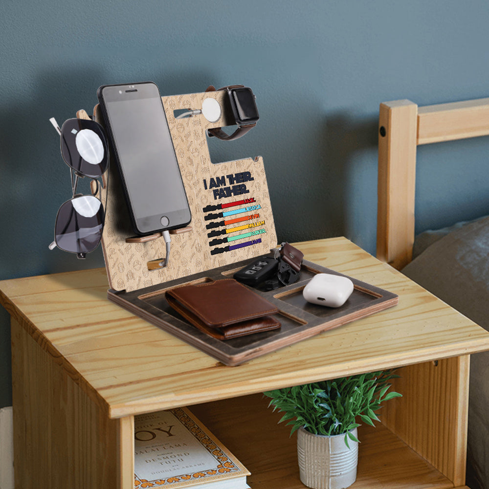 Father's Day Gift - I Am Their Father - Personalized Father Docking Station