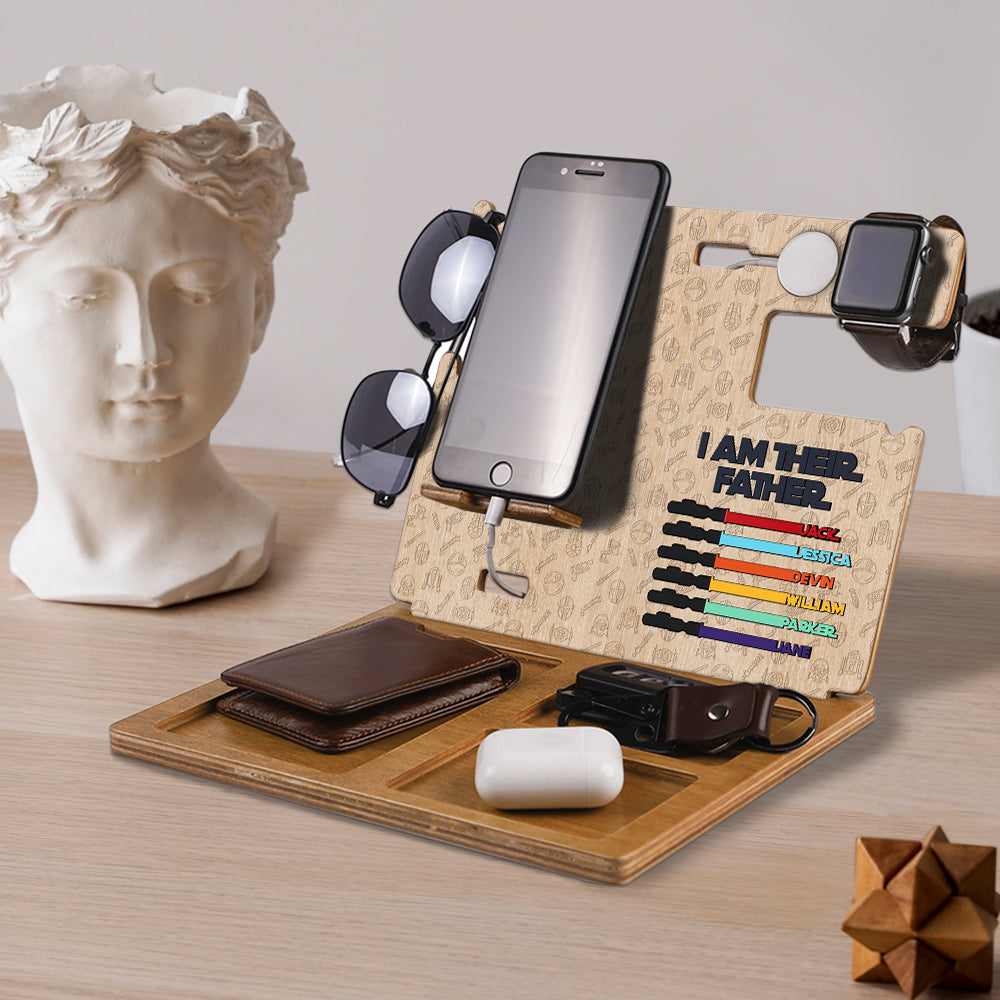 Father's Day Gift - I Am Their Father - Personalized Father Docking Station