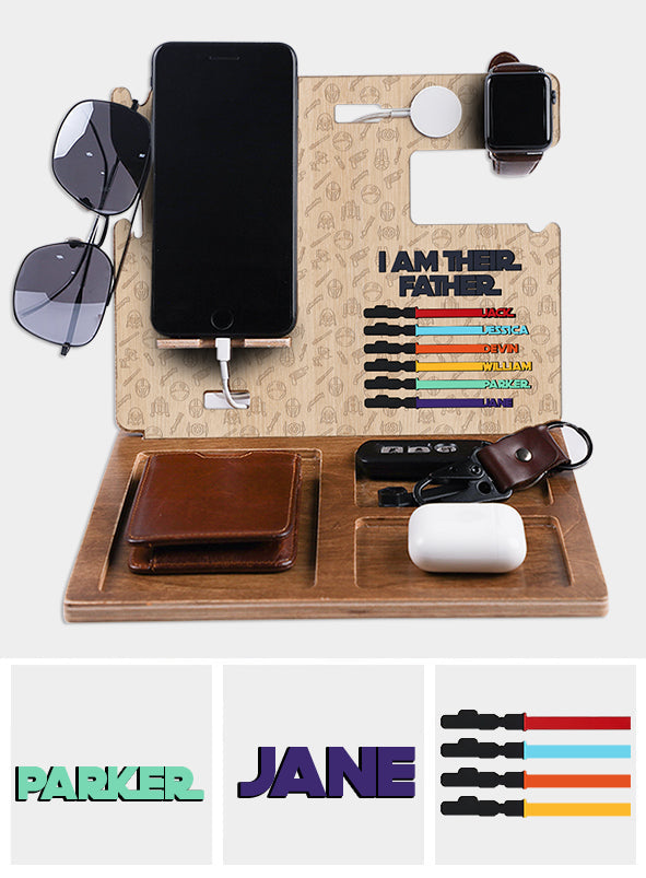 Father's Day Gift - I Am Their Father - Personalized Father Docking Station