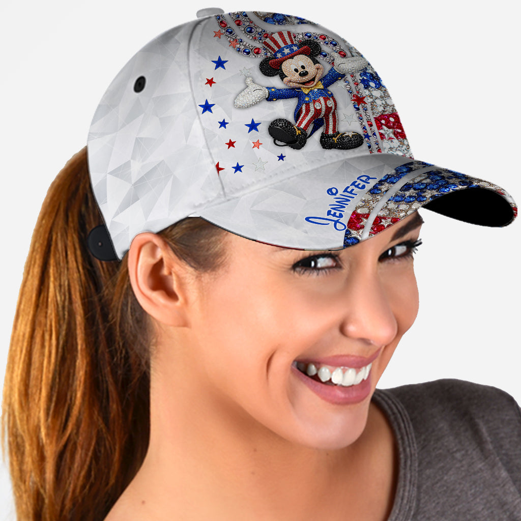 Red And White - Personalized Mouse Classic Cap