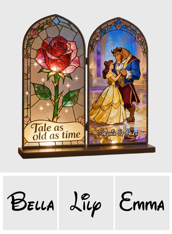 Tale As Old As Time - Personalized Beauty And The Beast Acrylic Diptych