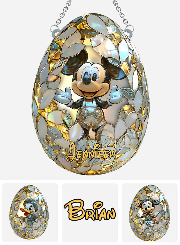 Magical Easter - Personalized Mouse Window Hanging Suncatcher Ornament