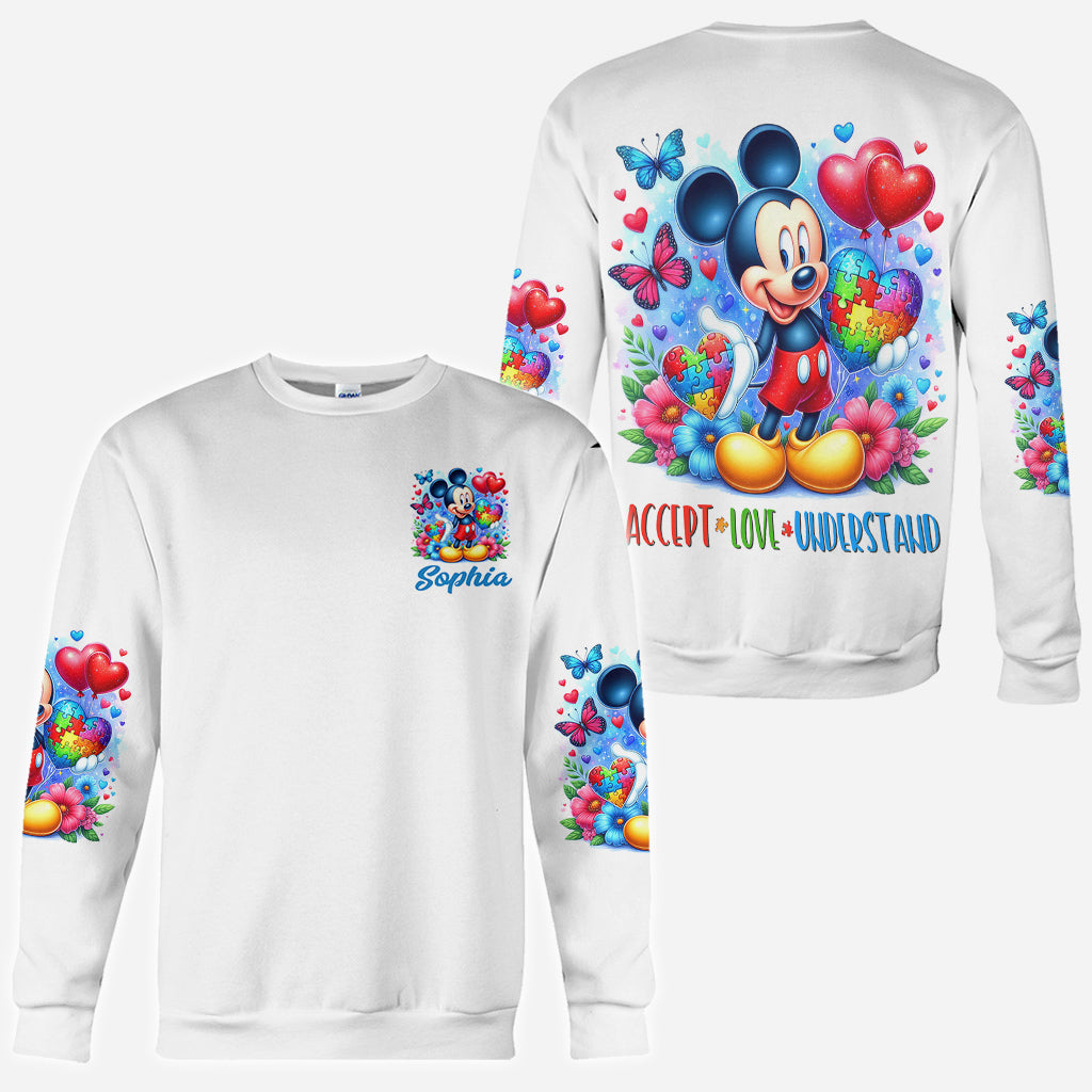 Accept Understand Love - Personalized Autism Awareness All Over Shirt