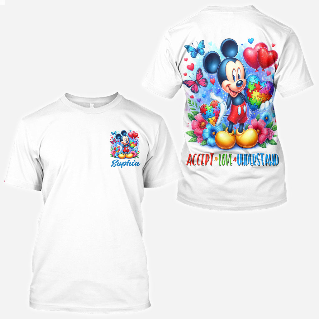 Accept Understand Love - Personalized Autism Awareness All Over Shirt