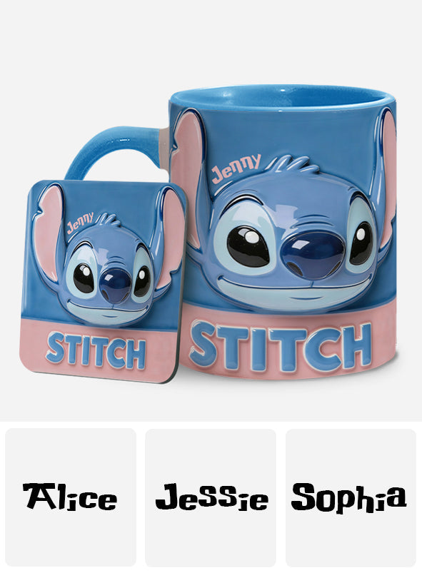 Blue Ohana - Personalized Ohana Accent Mug & Coaster