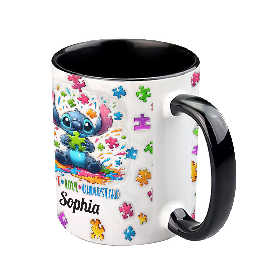 Accept Love Understand - Personalized Autism Awareness Accent Mug