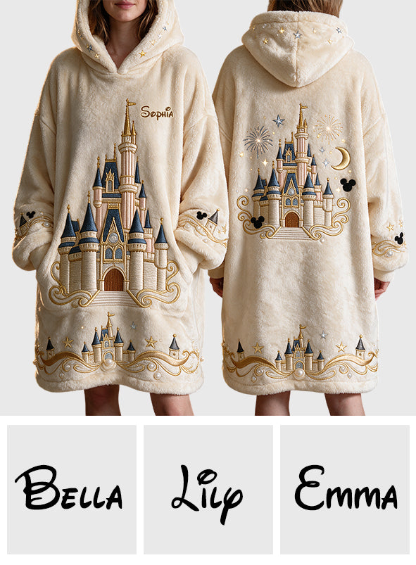 Magic Castle - Personalized Dream Trip Blanket Hoodie