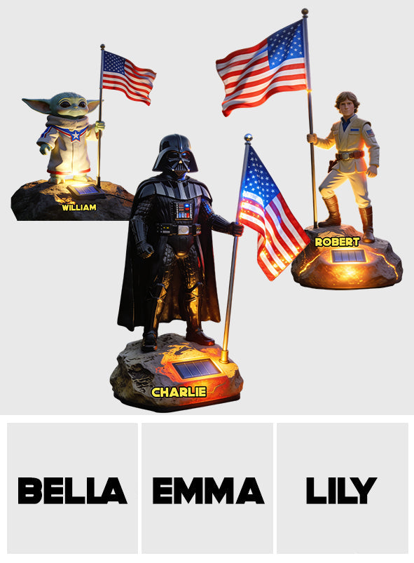 May The 250th Be With You - Personalized The Force Solar Acrylic Light