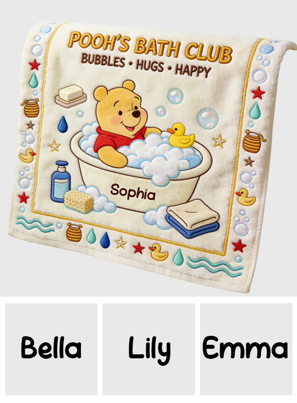 Bath Club - Personalized Yellow Bear Quick-dry Beach Towel/ Bath Towel