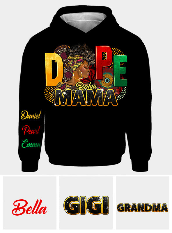 Dope Mama - Personalized African American All Over Shirt