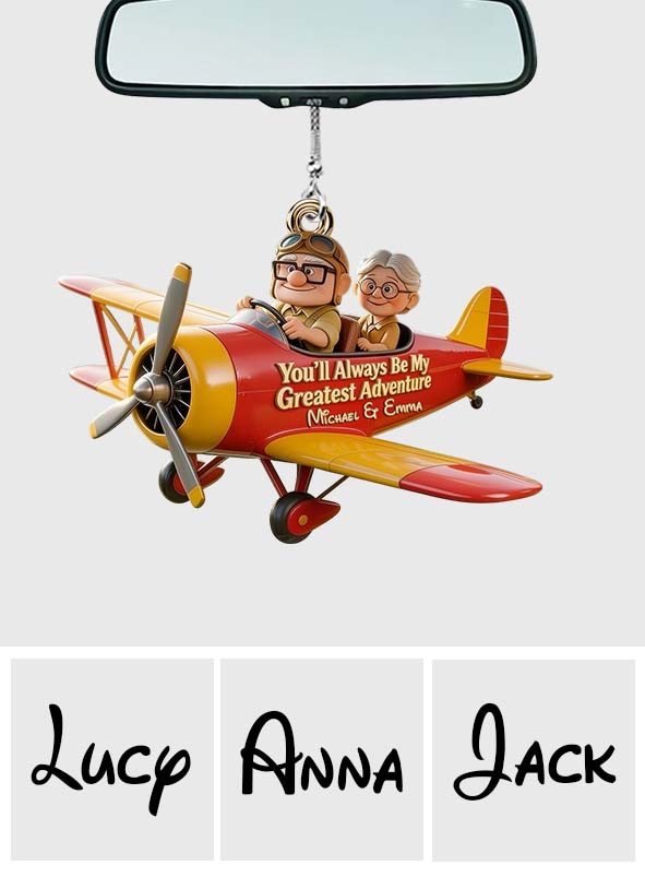 My Greastest Adventure - Personalized Up Movie Couple Car Ornament